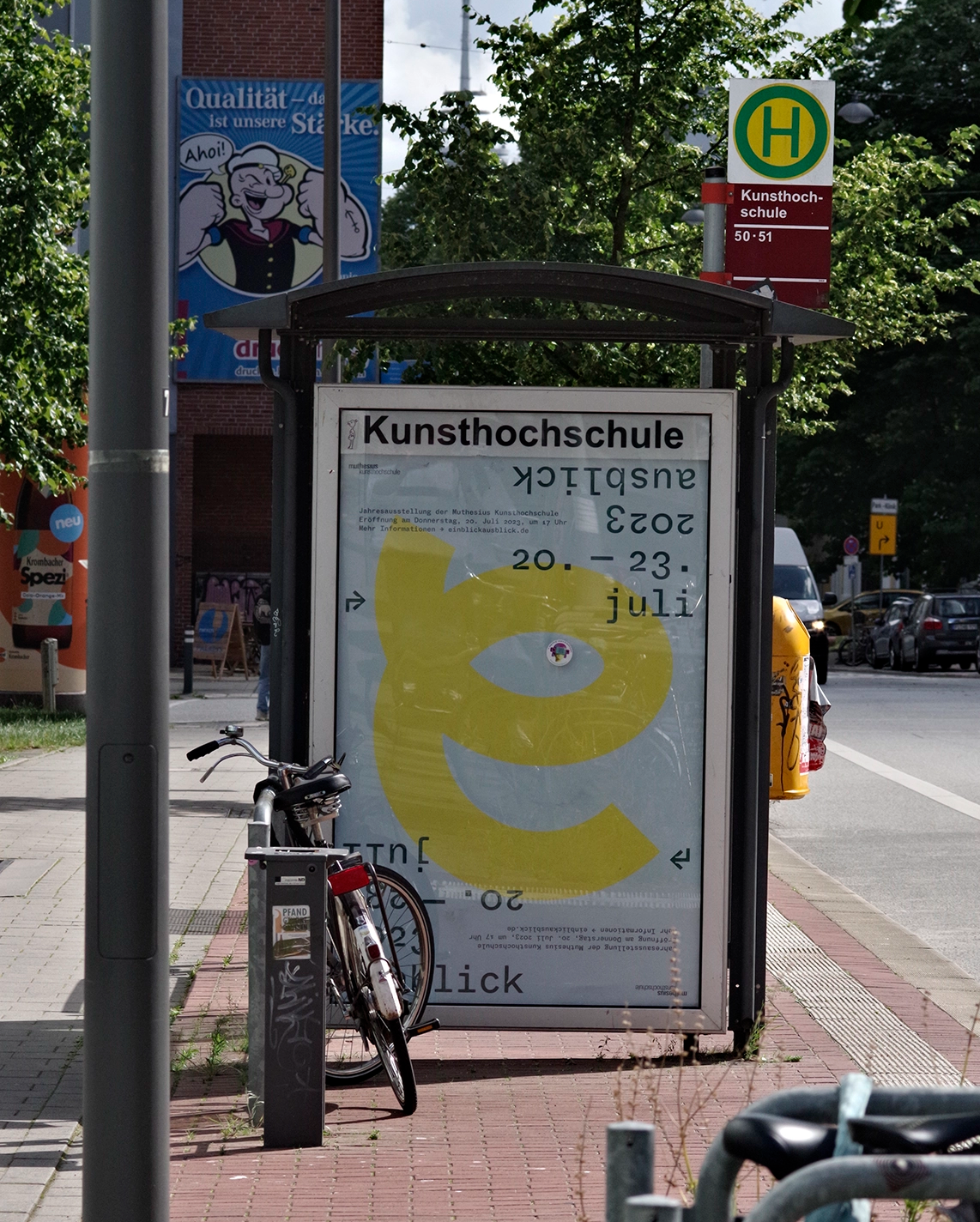 Einblick/Ausblick 2023 - Corporate Design für die Jahresausstellung der Muthesius Kunsthochschule von Alina Moldenhauer